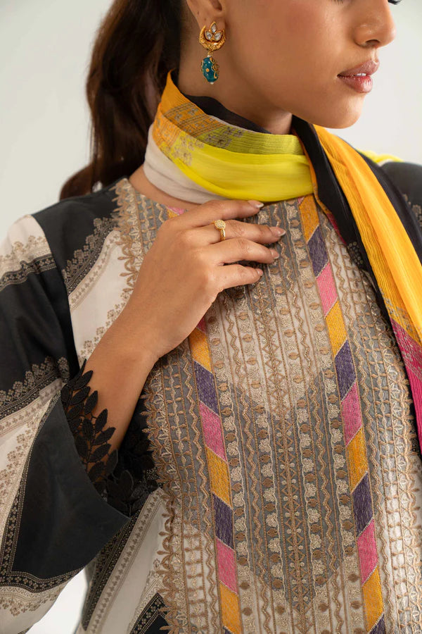 3 Piece – Digital Printed Embroidered Suit – NS42501700