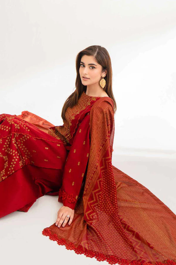 3 Piece – Printed Embroidered Suit – NS42501912