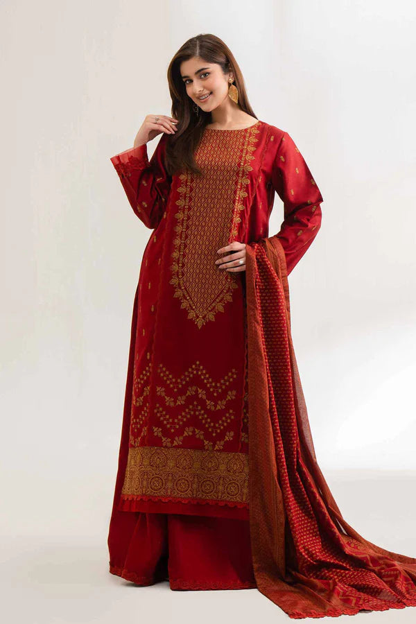 3 Piece – Printed Embroidered Suit – NS42501912