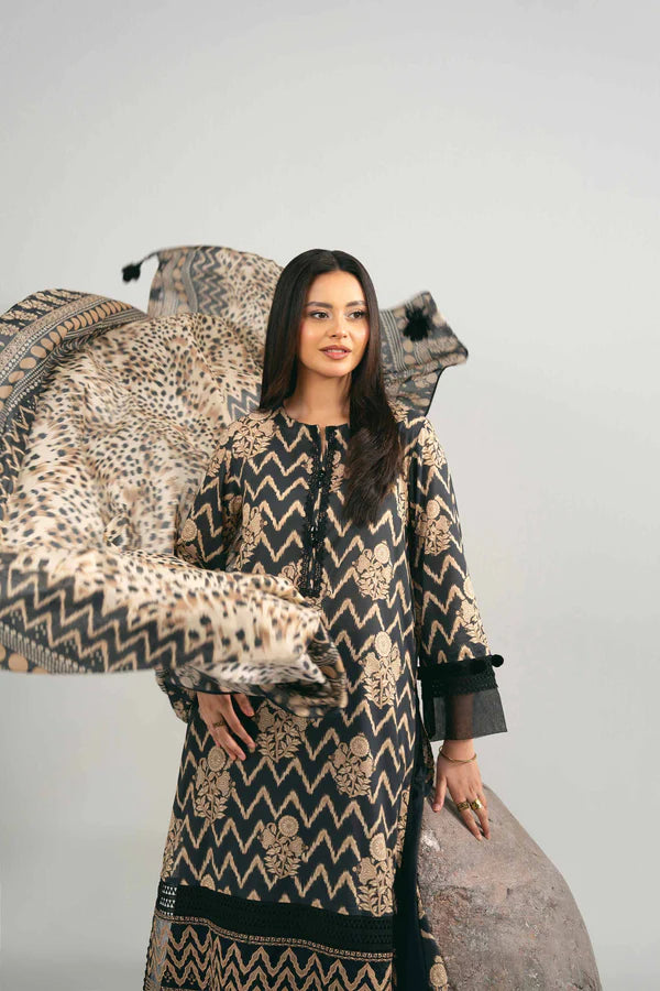 3 Piece – Printed Embroidered Suit – NS42502016