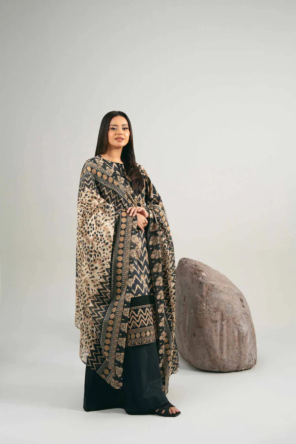 3 Piece – Printed Embroidered Suit – NS42502016