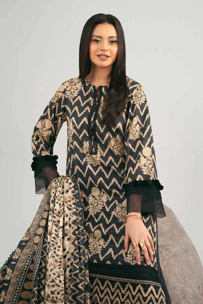 3 Piece – Printed Embroidered Suit – NS42502016