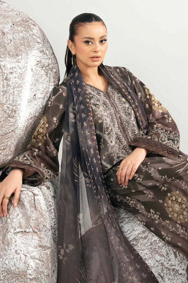 3 Piece – Digital Printed Embroidered Suit – NS42502038