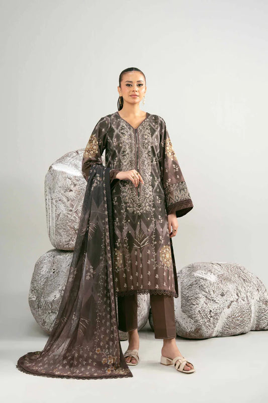 3 Piece – Digital Printed Embroidered Suit – NS42502038