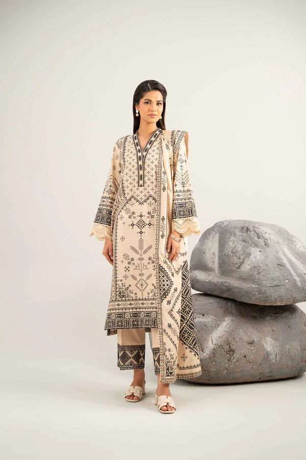3 Piece – Digital Printed Embroidered Suit – NS42502049