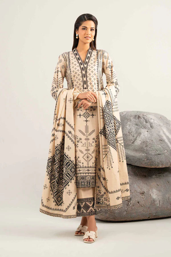 3 Piece – Digital Printed Embroidered Suit – NS42502049