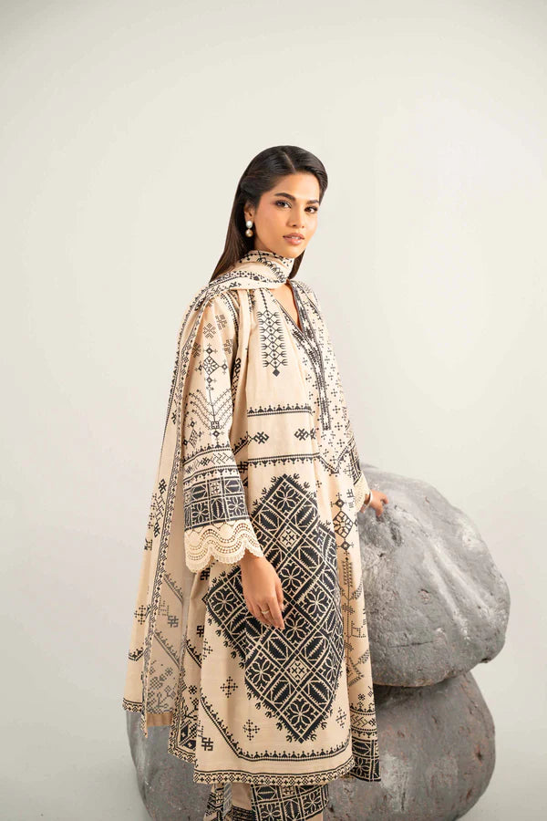 3 Piece – Digital Printed Embroidered Suit – NS42502049