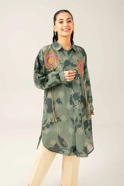 Printed Embroidered Tunic – NSFE25-88