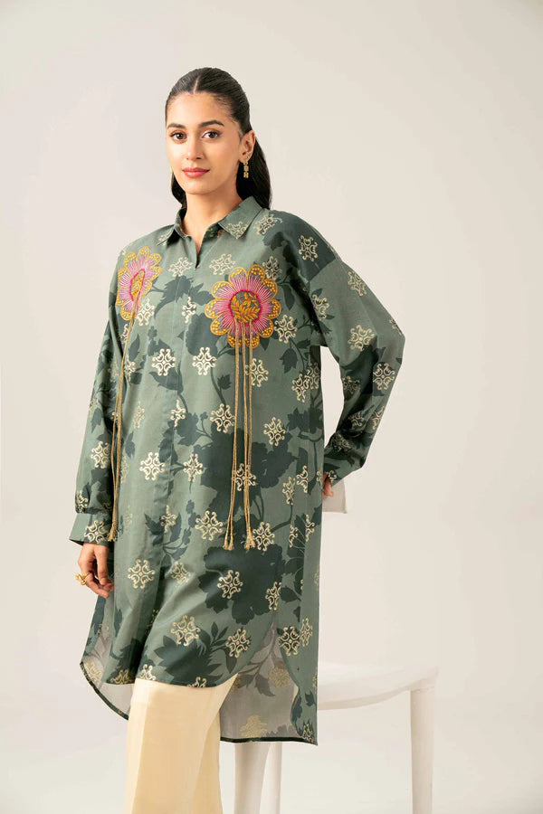 Printed Embroidered Tunic – NSFE25-88