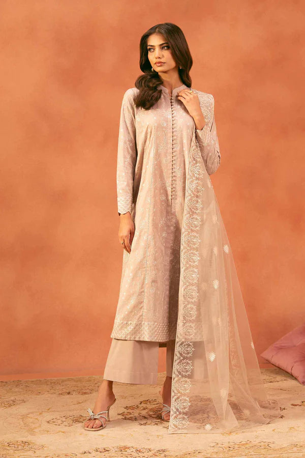 3 Piece – Embroidered Suit – NSKFE25-181