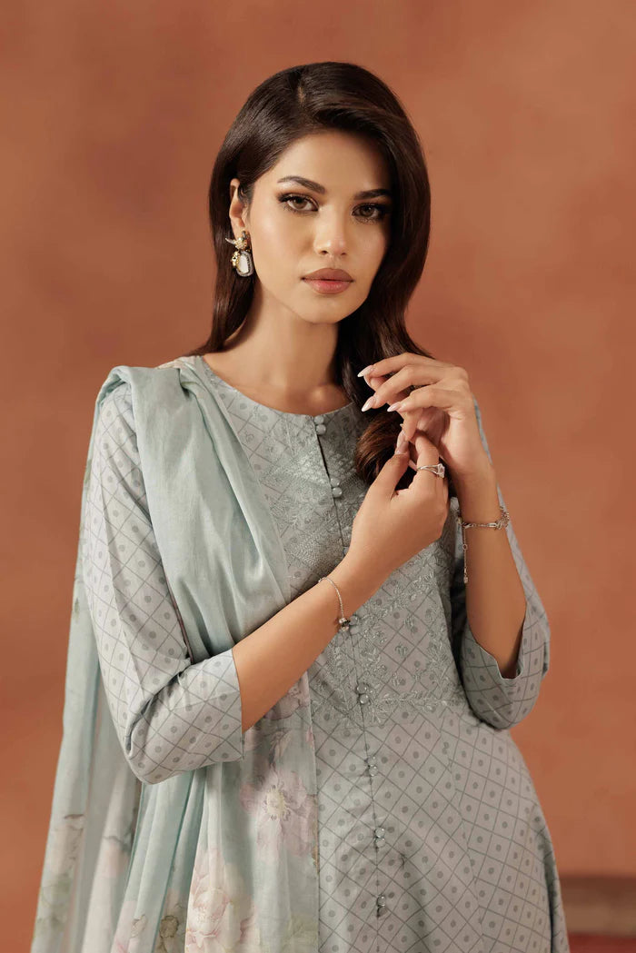 3 Piece – Embroidered Suit – NSKFE25-97