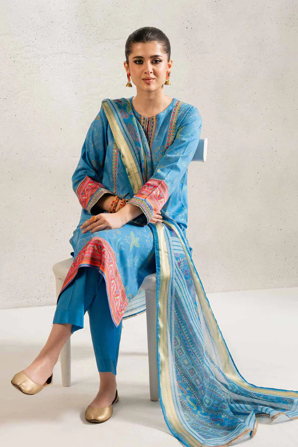 3 Piece – Printed Embroidered Suit – NSPE25-170 (KANTHA)