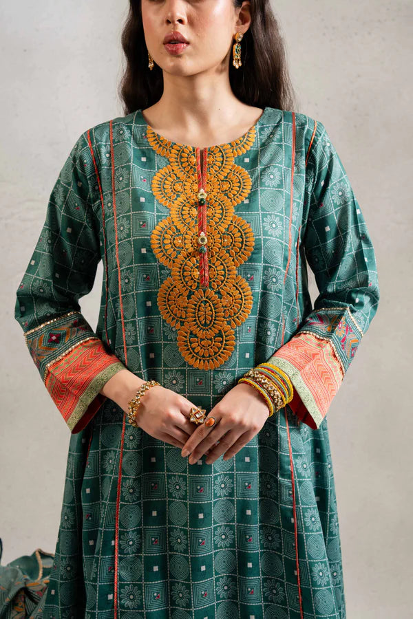 3 Piece – Printed Embroidered Suit – NSPE25-190 (KANTHA)