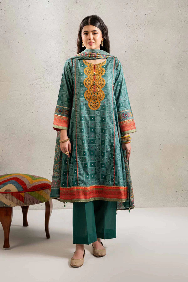 3 Piece – Printed Embroidered Suit – NSPE25-190 (KANTHA)