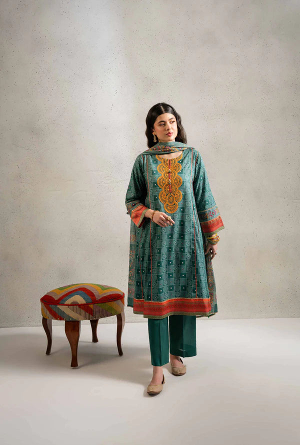 3 Piece – Printed Embroidered Suit – NSPE25-190 (KANTHA)