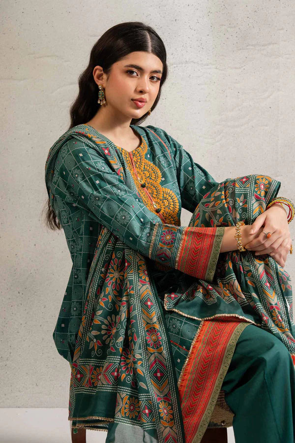 3 Piece – Printed Embroidered Suit – NSPE25-190 (KANTHA)