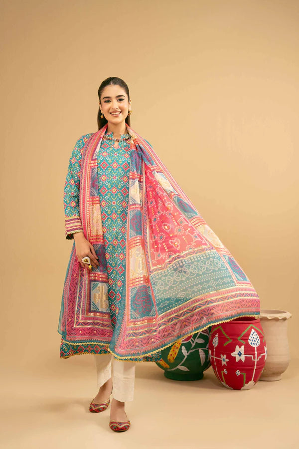 2 Piece – Printed Suit – NSPE25-259 (PATOLA)
