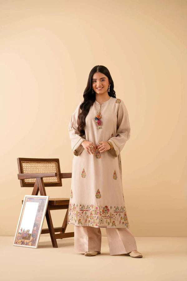 Embroidered Shirt – NSPE25-436 (MUGHAL ART)