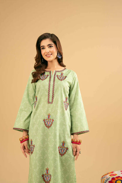 2 Piece – Printed Embroidered Suit – NSPE25-486 (FOLK ART)