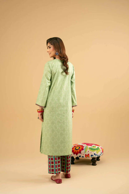 2 Piece – Printed Embroidered Suit – NSPE25-486 (FOLK ART)