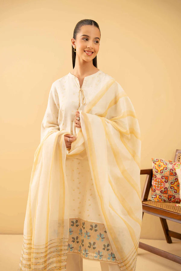 3 Piece – Embroidered Suit – NSPE25-496