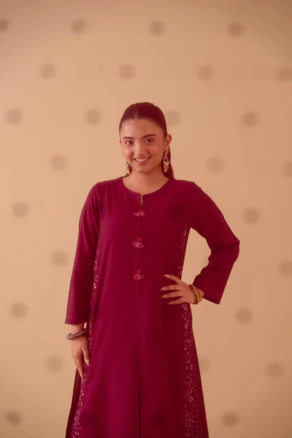 3 Piece – Embroidered Suit – NSPE25-509 (KALAM KARI)