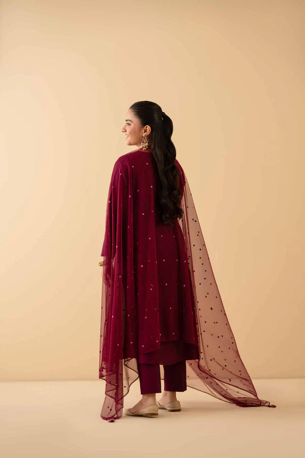 3 Piece – Embroidered Suit – NSPE25-509 (KALAM KARI)