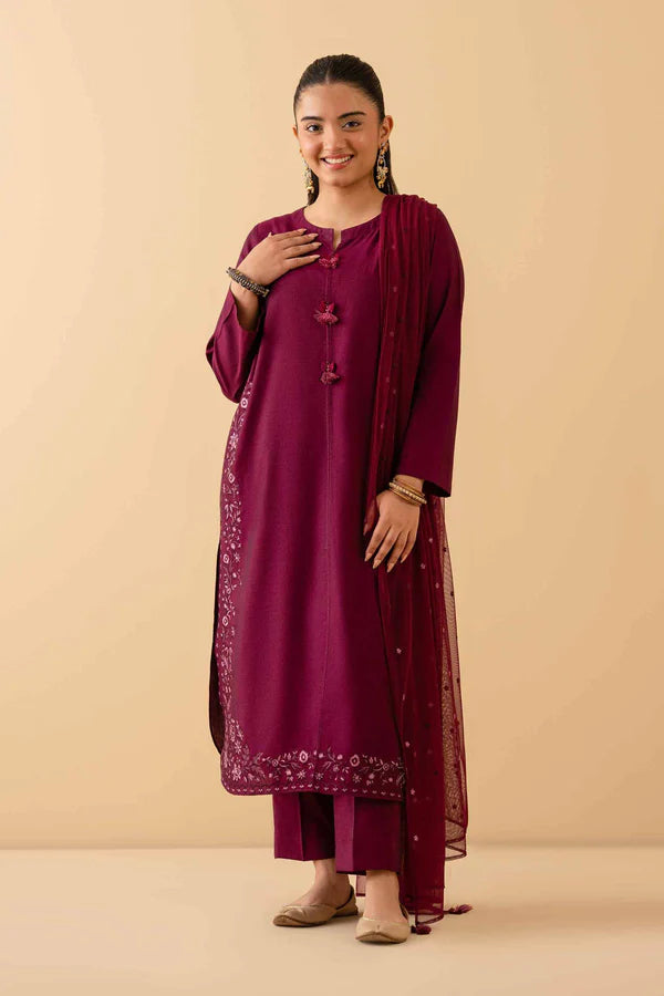 3 Piece – Embroidered Suit – NSPE25-509 (KALAM KARI)
