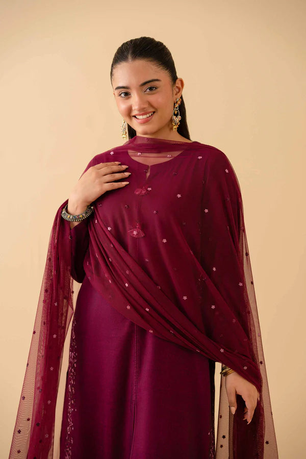 3 Piece – Embroidered Suit – NSPE25-509 (KALAM KARI)