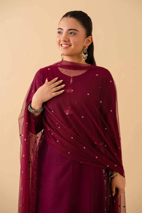 3 Piece – Embroidered Suit – NSPE25-509 (KALAM KARI)