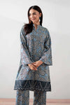 2 Piece – Printed Embroidered Suit – NSPS25-138