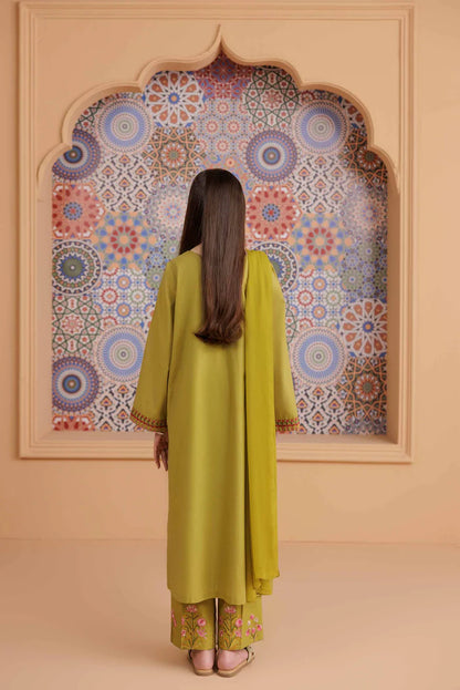 3 Piece – Printed Embroidered Suit – PS25-196 MOROCCAN