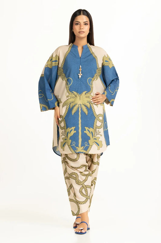 Cambric Printed Co-Ord Set IDIPST-44801