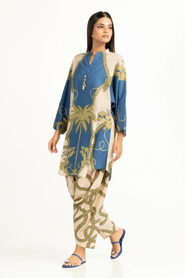 Cambric Printed Co-Ord Set IDIPST-44801