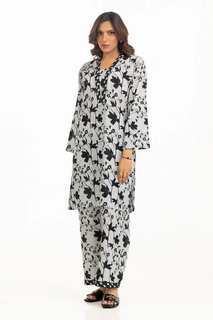 Cotton Printed Vertical Stripe Co-Ord Set IDIPST-44468