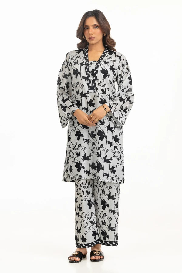 Cotton Printed Vertical Stripe Co-Ord Set IDIPST-44468