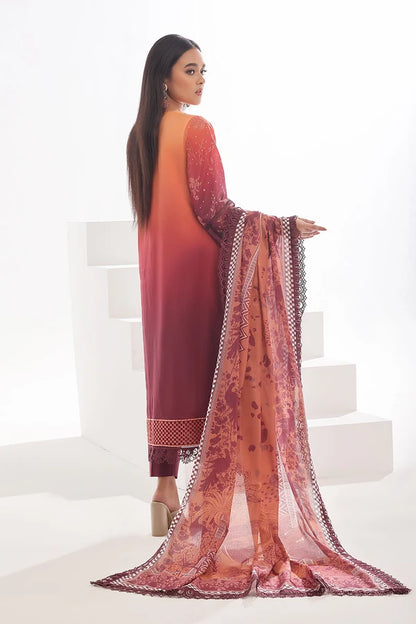 3 Piece Unstitched Embroidered Lawn Suit IDDN-42046