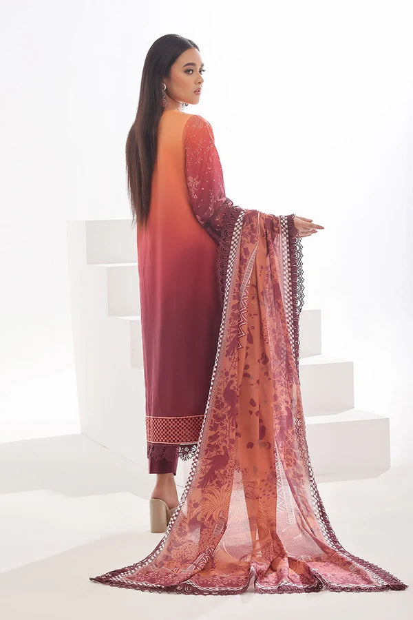 3 Piece Unstitched Embroidered Lawn Suit IDDN-42046