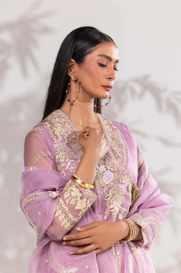 3 Piece Organza Embroidered Suit IDILP-23-172