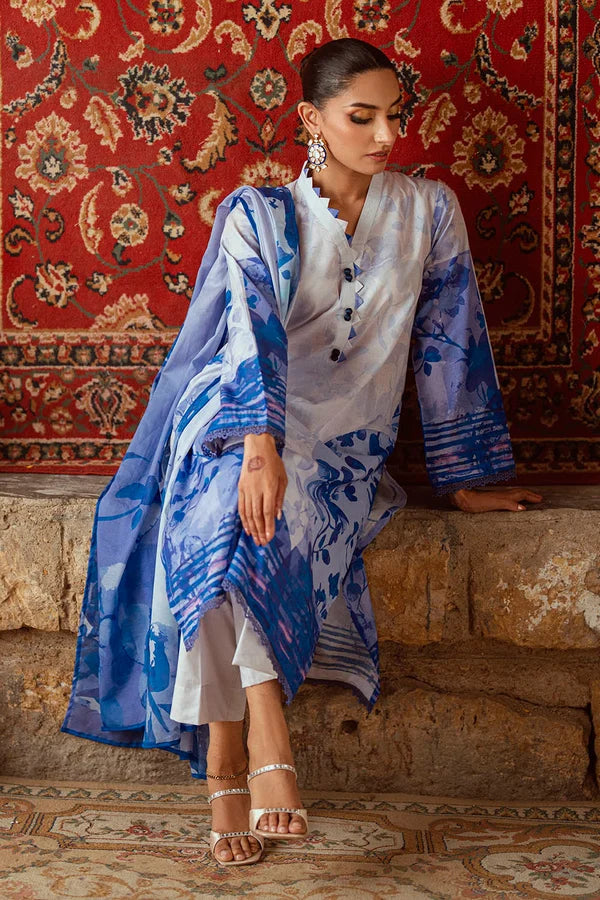 3 Piece Unstitched Printed Lawn Suit IDSD-52018