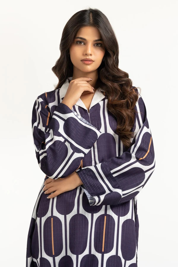 Textured Dobby Printed Co-Ord Set IDIPST-44686