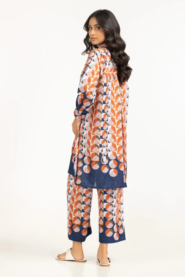 Textured Dobby Printed Co-Ord Set IDIPST-44687