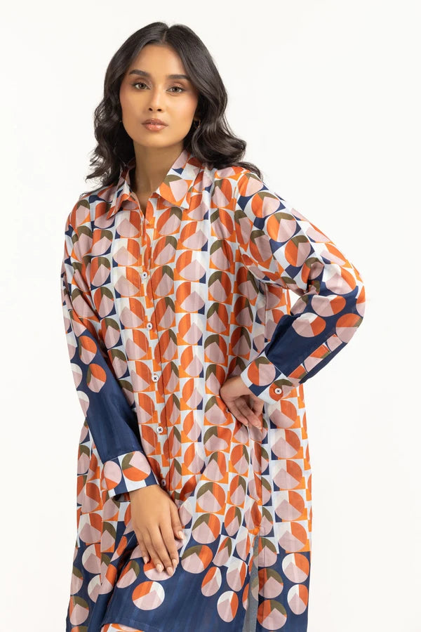 Textured Dobby Printed Co-Ord Set IDIPST-44687