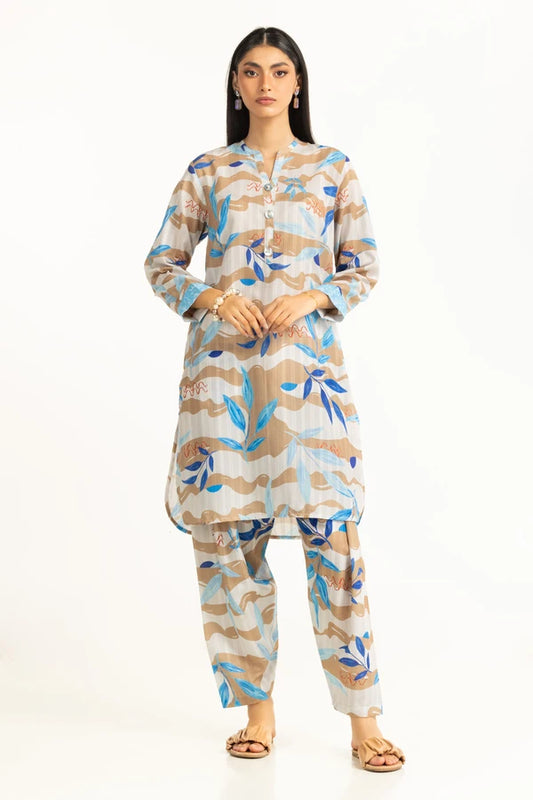 Textured Dobby Printed Co-Ord Set IDIPST-44800