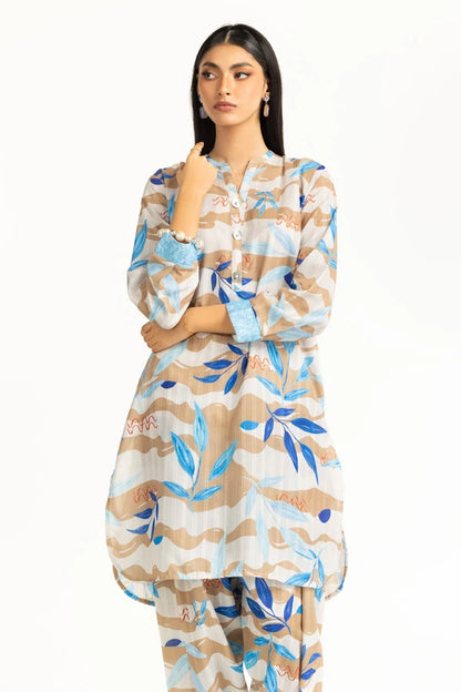 Textured Dobby Printed Co-Ord Set IDIPST-44800